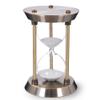 60 Minute Hourglass Sand Timer with Metal Frame, Big Size Antique Sand Clock, Bronze view 2