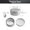 Othmro 12Pcs Metal Round Tins 1.7oz Aluminum Cans 50ml Refillable Containers With Screw Lid for Salve Spices Lip Balm Tea Candies Silver 5728mm view 2