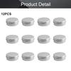 Othmro 12Pcs Metal Round Tins 1.7oz Aluminum Cans 50ml Refillable Containers With Screw Lid for Salve Spices Lip Balm Tea Candies Silver 5728mm view 4