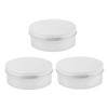 Othmro 3Pcs 6.8oz Metal Round Tins Aluminum Tin Cans Jar Refillable Containers 200ml Tin Cans Tin Container Bottle with Screw Lid for Salve Spices Lip Balm Tea Candies Silver 9245mm view 1