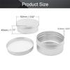 Othmro 3Pcs 6.8oz Metal Round Tins Aluminum Tin Cans Jar Refillable Containers 200ml Tin Cans Tin Container Bottle with Screw Lid for Salve Spices Lip Balm Tea Candies Silver 9245mm view 2