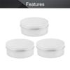 Othmro 3Pcs 6.8oz Metal Round Tins Aluminum Tin Cans Jar Refillable Containers 200ml Tin Cans Tin Container Bottle with Screw Lid for Salve Spices Lip Balm Tea Candies Silver 9245mm view 3