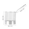 Fdit Stainless Steel Round French Fry Basket, 8cm Diameter, 9cm Height, with Handle, for Deep-Fried Chips Snacks Desserts view 2