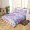 Erosebridal Fish Scales Duvet Cover Pink Purple Mermaid Scales Pattern Bedding Set for Adult Women Girls Bedroom Decor Comforter Cover Ocean Theme Decor Soft Bedspread with Zipper Ties, Full Size view 3