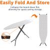 Amazon Basics Height Adjustable Full-Size Foldable Ironing Board, 4-Leg Fold-Up, Chevron Removable Cover, 60" x 14" x 38" view 2