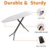 Amazon Basics Height Adjustable Full-Size Foldable Ironing Board, 4-Leg Fold-Up, Chevron Removable Cover, 60" x 14" x 38" view 4