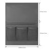 Bedside Storage Organizer Caddy Hanging Bag with 4 Pockets for Books, Magazines and Remote Control (Black) view 3