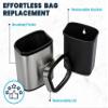 Alpine Stainless Steel Open Top Trash Can 5 Gallon - 20L Garbage Can for Kitchen, Bathroom, Office & More with Removable Bin, Brushed Nickel Finish, Space-Saving Slim Modern Design view 3