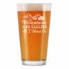 Bevvee Mountains are Calling - 16 oz Pint Glass for Beer - Gifts for Men & Women that Love Hiking & Cabins- Fun Drinking Decor view 1