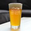Bevvee Mountains are Calling - 16 oz Pint Glass for Beer - Gifts for Men & Women that Love Hiking & Cabins- Fun Drinking Decor view 2