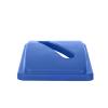 Alpine Industries Slim Trash Can Lid - Compact Garbage Bin Cover - Durable Slender Varied Plastic Top Minimize Odors and Keep Litter Inside and Unseen - Paper Recycling Lid - Blue view 3