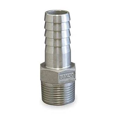 Value Brand, HB075SS, Hose Barb, 3/4 x 3/4 in, 316 SS
