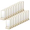 NIUBEE 25Pack 4 x 6 Gold Table Number Holder Clear Frames Sign Holder, Acrylic Double Sided Table Number Stands for Wedding Events view 1