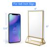 NIUBEE 25Pack 4 x 6 Gold Table Number Holder Clear Frames Sign Holder, Acrylic Double Sided Table Number Stands for Wedding Events view 2