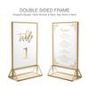 NIUBEE 25Pack 4 x 6 Gold Table Number Holder Clear Frames Sign Holder, Acrylic Double Sided Table Number Stands for Wedding Events view 3