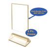 NIUBEE 25Pack 4 x 6 Gold Table Number Holder Clear Frames Sign Holder, Acrylic Double Sided Table Number Stands for Wedding Events view 4