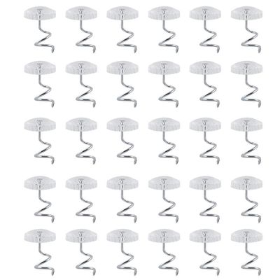 Clear Twist Pins for Bed Skirts Upholstery, 30 50 Pcs Screw Type Furniture Fabric Pins for Sofa Couch Covers Slipcovers and Drapes