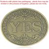Commemorative Coin Floral YES NO Letter Ornaments Collection Arts Gifts Souvenir view 2