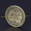 Commemorative Coin Floral YES NO Letter Ornaments Collection Arts Gifts Souvenir view 4