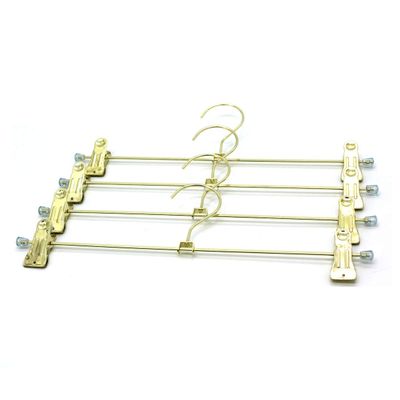 30Pack Koobay 13.7" Gold Shiny Metal Heavy Duty Clips Pants Hangers Trousers with Swivel Hook