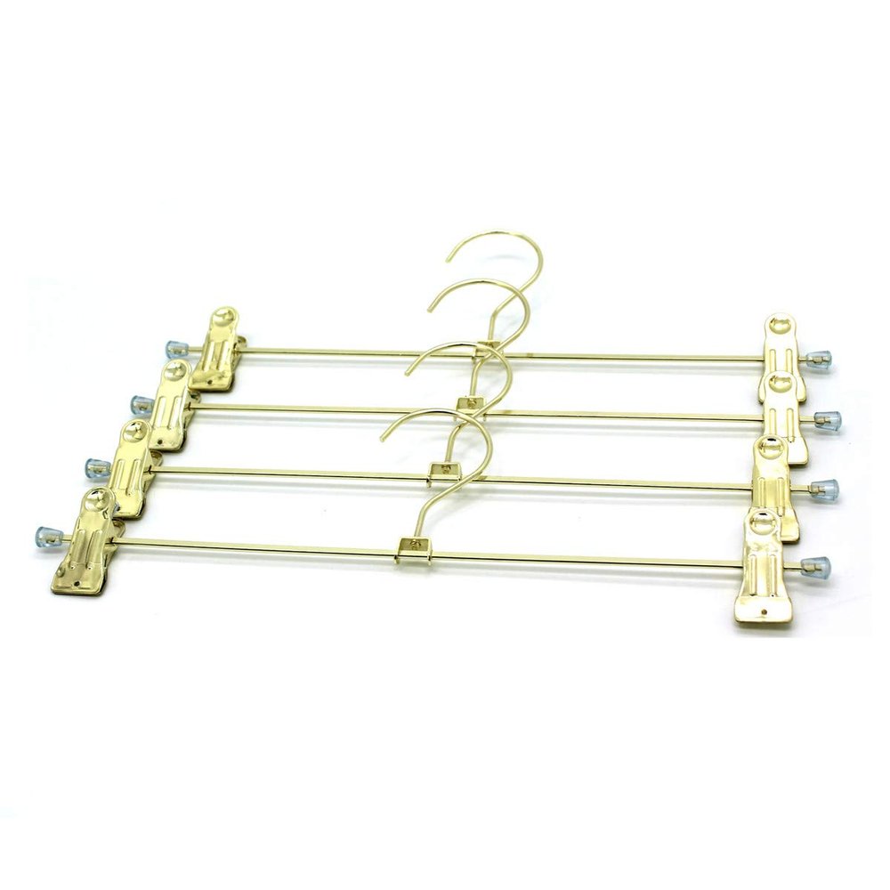 30Pack Koobay 13.7" Gold Shiny Metal Heavy Duty Clips Pants Hangers Trousers with Swivel Hook