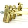 30Pack Koobay 13.7" Gold Shiny Metal Heavy Duty Clips Pants Hangers Trousers with Swivel Hook view 3