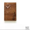 Solid Wood Wall Clock - Hare - Wood Laser Engraved - Massive Wood Iroko - African Teak - Contemporary Wall Mounted Clock view 3