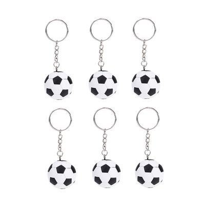 LIOOBO 6 Pcs Soccer Keychains Football Key Ring Key Pendant for Bag Car Party Favors School Carnival Reward Party Bag Fillers