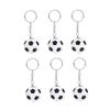 LIOOBO 6 Pcs Soccer Keychains Football Key Ring Key Pendant for Bag Car Party Favors School Carnival Reward Party Bag Fillers view 1