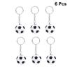 LIOOBO 6 Pcs Soccer Keychains Football Key Ring Key Pendant for Bag Car Party Favors School Carnival Reward Party Bag Fillers view 2