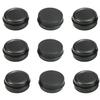Othmro 18Pcs 0.5oz Metal Round Tins Aluminum Tin Cans Jar Refillable Containers 80ml Tin Cans Tin Bottles Containers with Screw Lid for Salve Spices Lip Balm Tea Candies Black 1.570.7inch view 1