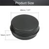 Othmro 18Pcs 0.5oz Metal Round Tins Aluminum Tin Cans Jar Refillable Containers 80ml Tin Cans Tin Bottles Containers with Screw Lid for Salve Spices Lip Balm Tea Candies Black 1.570.7inch view 2