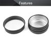 Othmro 18Pcs 0.5oz Metal Round Tins Aluminum Tin Cans Jar Refillable Containers 80ml Tin Cans Tin Bottles Containers with Screw Lid for Salve Spices Lip Balm Tea Candies Black 1.570.7inch view 3