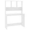 vidaXL Desk with Tags, White, 110 x 45 x 157 cm view 1