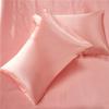 Comfort Bed Store Luxurious Soft Satin 5 Piece (1 Flat Sheet + 1 Fitted Sheet + 1 Duvet Cover + 2 Pillow Cases) Comfortable Bed Sheet Set with 18 inches Deep Pocket, Peach, Queen view 2