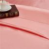 Comfort Bed Store Luxurious Soft Satin 5 Piece (1 Flat Sheet + 1 Fitted Sheet + 1 Duvet Cover + 2 Pillow Cases) Comfortable Bed Sheet Set with 18 inches Deep Pocket, Peach, Queen view 3