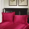 Comfort Bed Store Luxurious Soft Satin 5 Piece (1 Flat Sheet + 1 Fitted Sheet + 1 Duvet Cover + 2 Pillow Cases) Comfortable Bed Sheet Set with 18 inches Deep Pocket, Burgundy, Queen view 3
