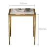 Coffee Tables WFF Square with Marble Look-Modern Lightweight Metal Furniture-for Bedside/Corridor/Living Room view 3