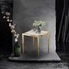 Coffee Tables WFF Square with Marble Look-Modern Lightweight Metal Furniture-for Bedside/Corridor/Living Room view 4