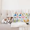 Ambesonne Animal Throw Pillow Cushion Cover Pack of 2, Giraffe Elephant Zebra Turtle Kids Nursery Baby Themed Cartoon Comic Print, Zippered Double-Side Digital Print Decor, 18", White Orange view 4