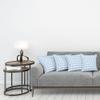 Ambesonne Checkered Decorative Throw Pillow Case Pack of 4, Gingham Motif with Little Hearts Pastel Blue Shower Theme, Cushion Cover for Couch Living Room Car, 16", Pale Blue White view 3
