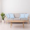 Ambesonne Checkered Decorative Throw Pillow Case Pack of 4, Gingham Motif with Little Hearts Pastel Blue Shower Theme, Cushion Cover for Couch Living Room Car, 16", Pale Blue White view 4