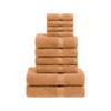 BLUENILEMILLS Premium Towel Collection, Egyptian Cotton Towels for Shower and Bathroom Assorted 10-Piece Towel Set, 30" x 55", 20" x 30", 13" x 13", Rust by Blue Nile Mills view 1