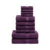 BLUENILEMILLS Premium Towel Collection, Egyptian Cotton Towels for Shower and Bathroom Assorted 10-Piece Towel Set, 30" x 55", 20" x 30", 13" x 13", Plum by Blue Nile Mills view 1