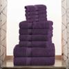 BLUENILEMILLS Premium Towel Collection, Egyptian Cotton Towels for Shower and Bathroom Assorted 10-Piece Towel Set, 30" x 55", 20" x 30", 13" x 13", Plum by Blue Nile Mills view 2