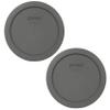 Pyrex 7201-PC (4-Cup) Puddle Gray Food Storage Lids (2-Pack) - Made in USA view 1