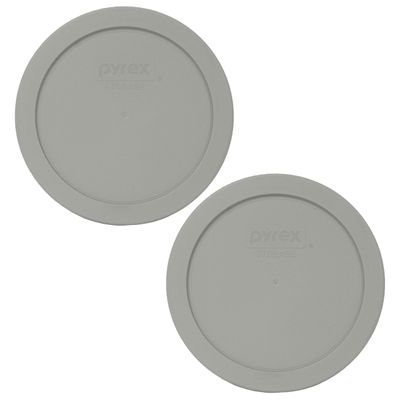 Pyrex 7201-PC (4-Cup) Jet Gray Food Storage Lid (2-Pack) - Made in USA