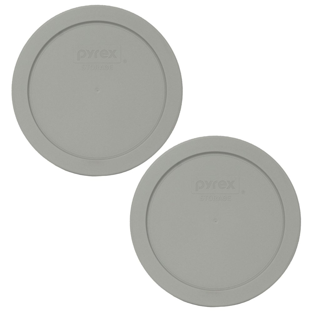 Pyrex 7201-PC (4-Cup) Jet Gray Food Storage Lid (2-Pack) - Made in USA