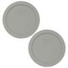 Pyrex 7201-PC (4-Cup) Jet Gray Food Storage Lid (2-Pack) - Made in USA view 1
