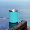 CHILLOUT LIFE Stainless Steel 16 oz Vacuum Insulated Coffee Mug with Handle and Lid, Large Thermal Camping Coffee Mug Cup with Durable Sliding Lid for Men & Women, Keeps your Beverages Hot/Cold view 4